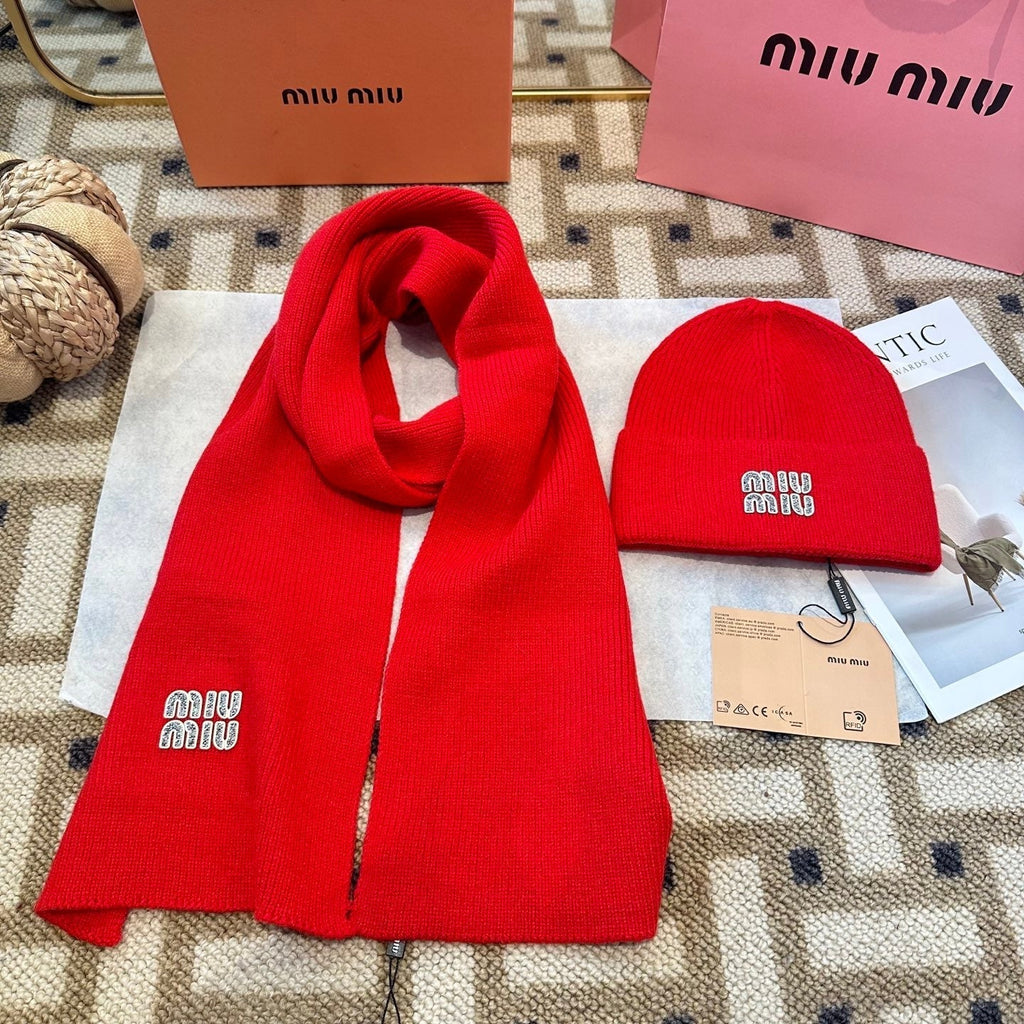 Miu Miu Red Wool Knit Set 979751