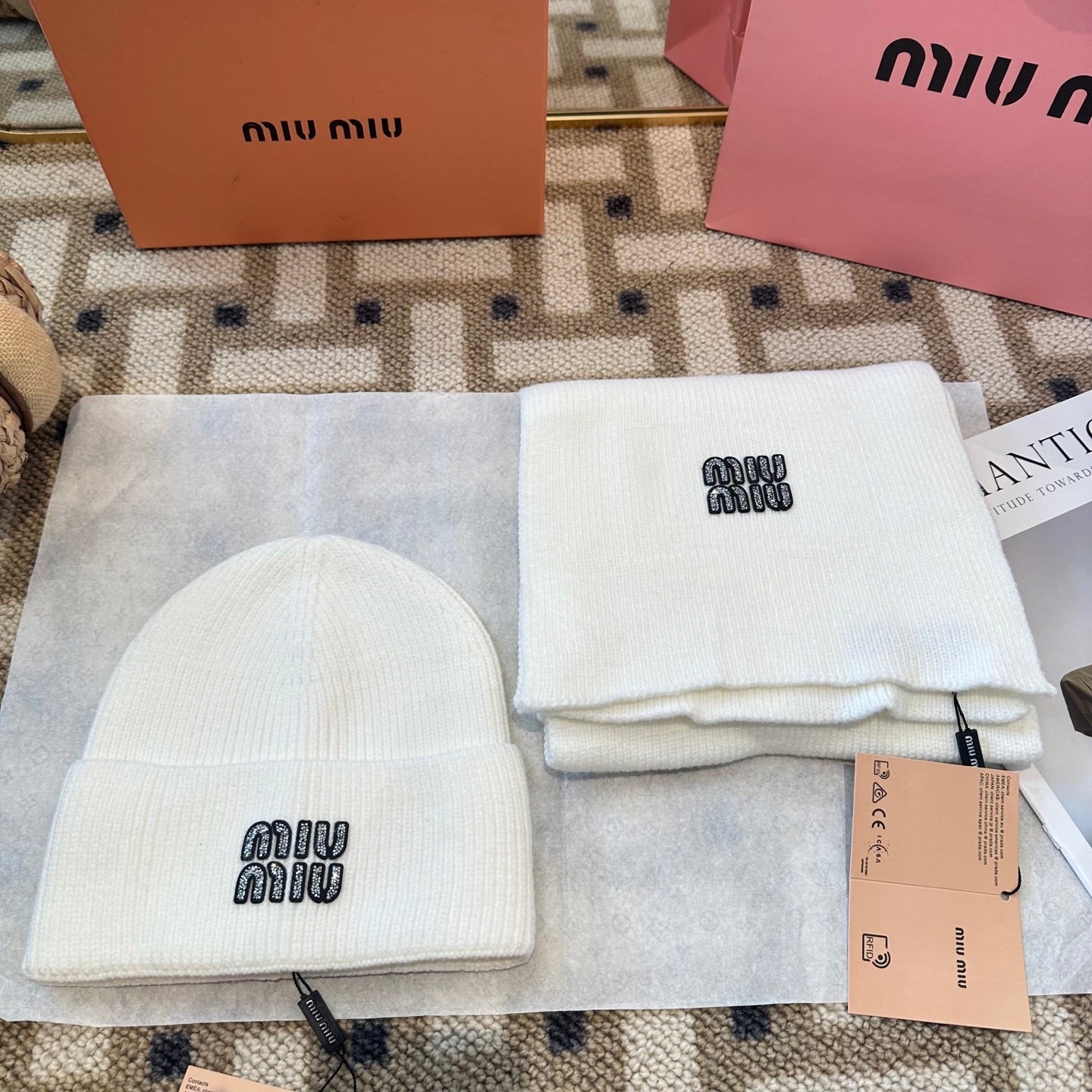 Miu Miu White Wool Knit Set 979750