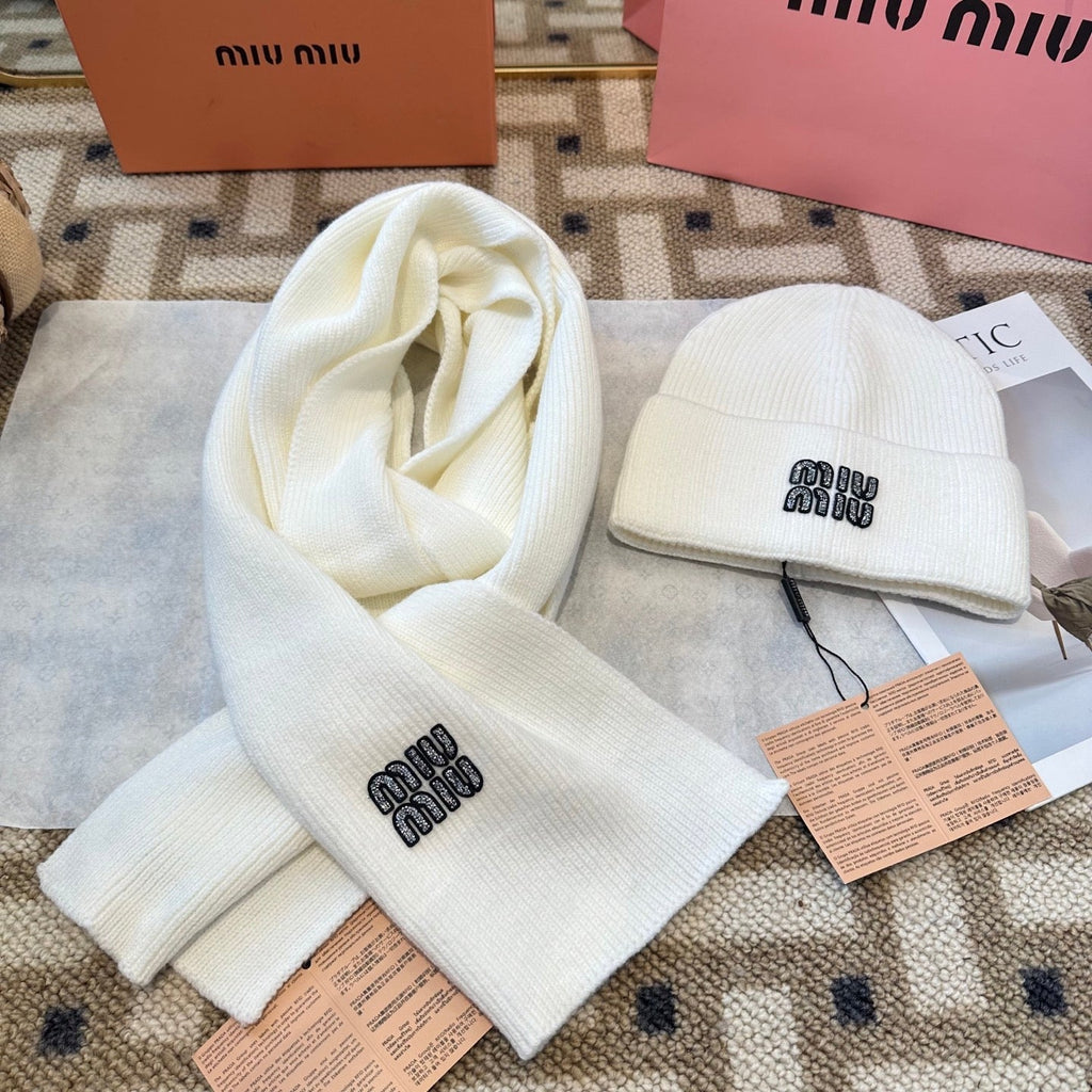 Miu Miu White Wool Knit Set 979750