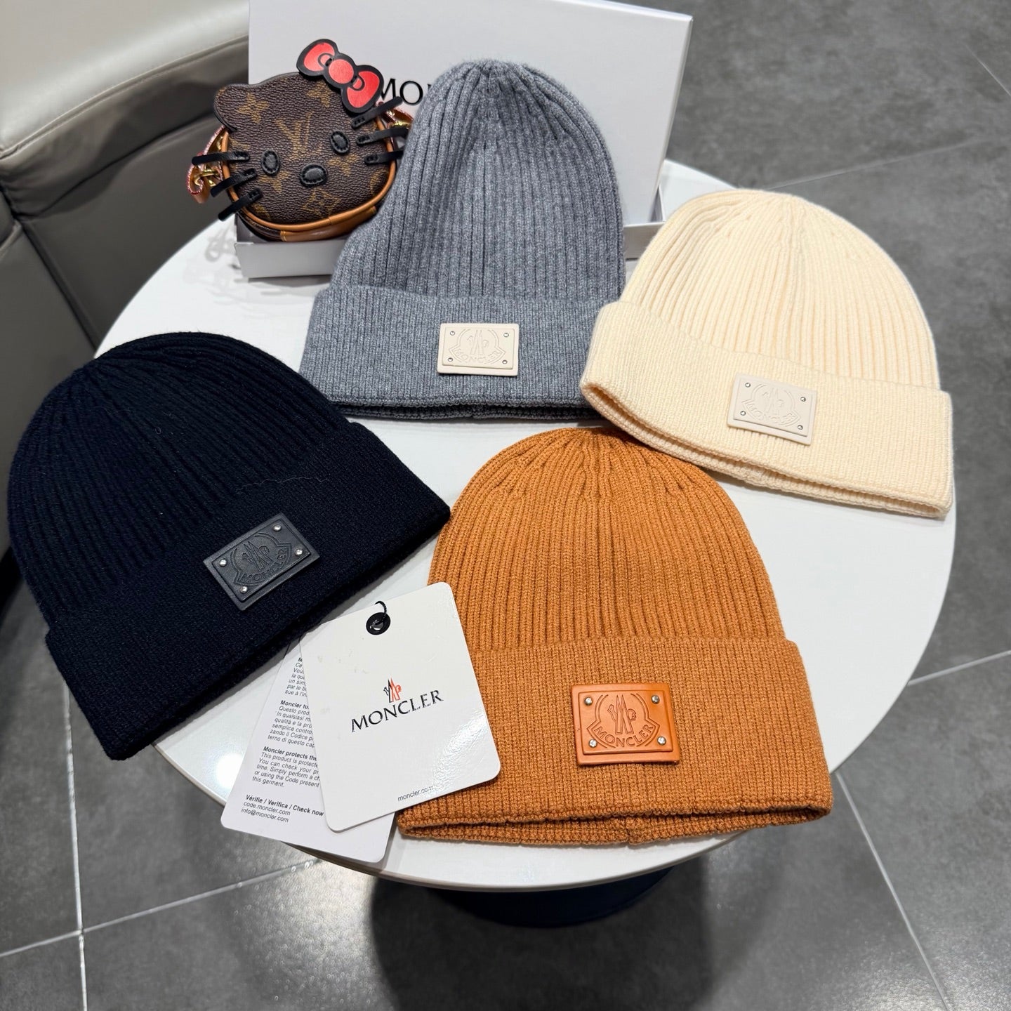 Moncler Black Knitted Beanie 980310