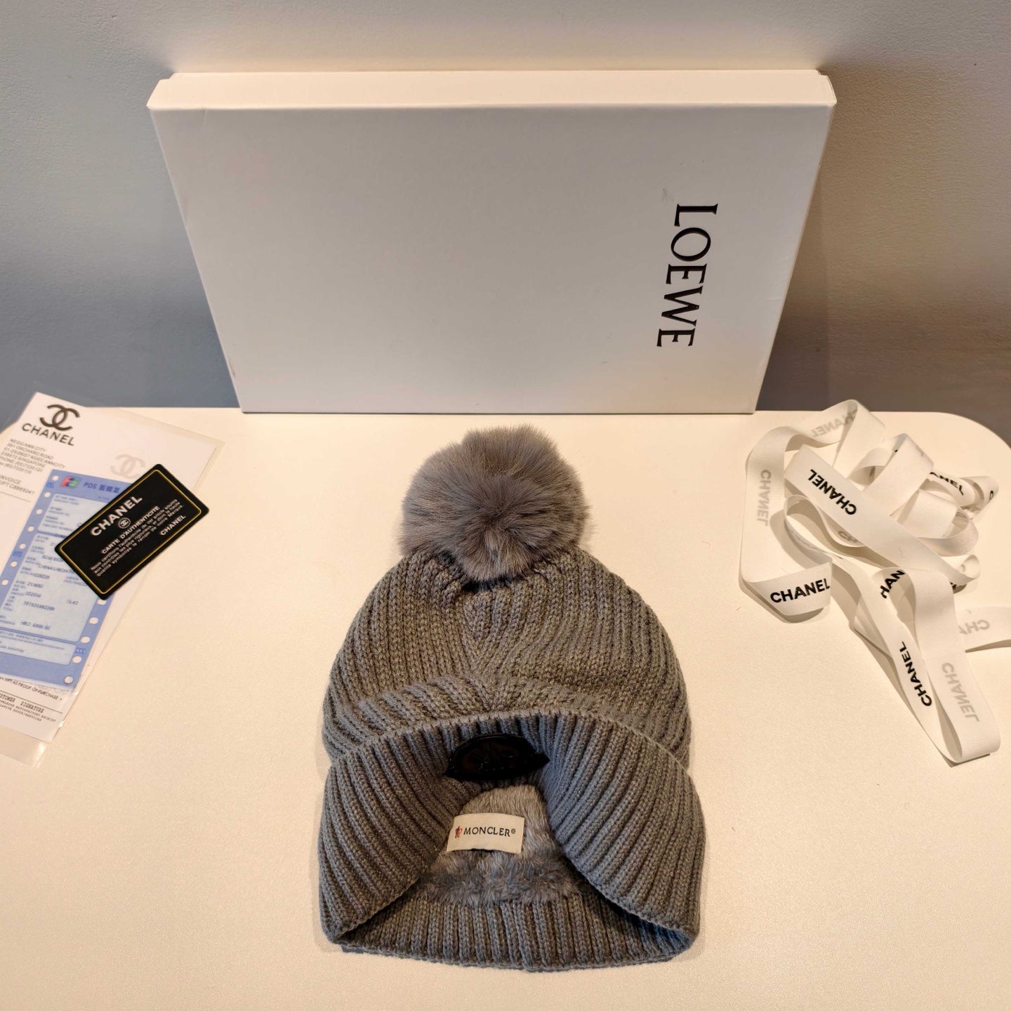 Moncler 2025 Brown New Designer Pom-Pom Wool Beanie 980216