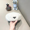 Prada Beret Pumpkin Style Women's White in Canvas 125793