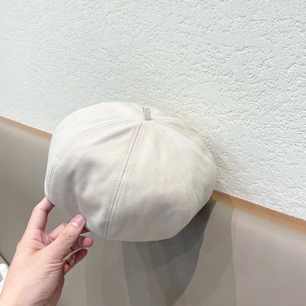 Prada Beret Pumpkin Style Women's White in Canvas 125793