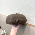 Prada Beret Pumpkin Style Women's Taupe in Canvas 125792