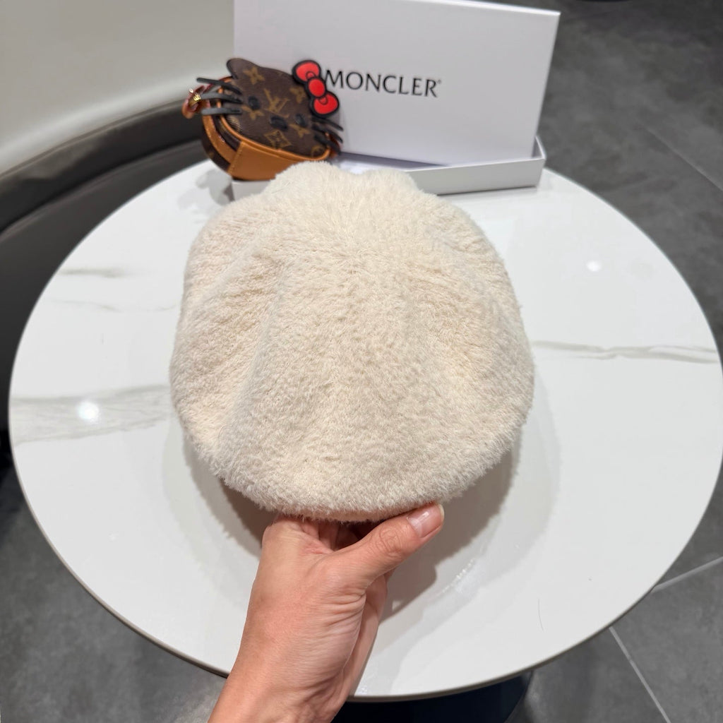 Prada 25 Iceland Beret Women's White in Plush 125816