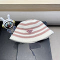 Prada Plush Bucket Hat Pink Knitted Woolen Fabric 125671