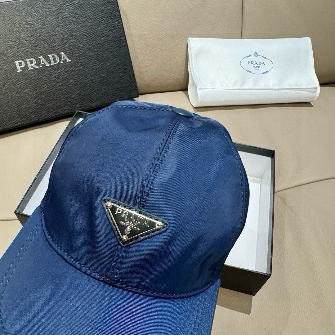 Prada Classic Baseball Cap Blue in Oxford 125615
