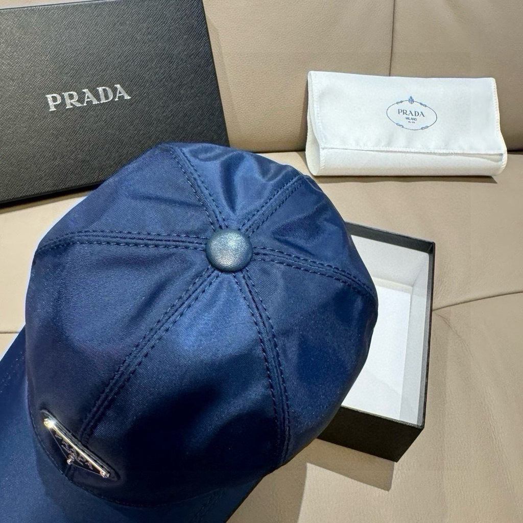 Prada Classic Baseball Cap Blue in Oxford 125615