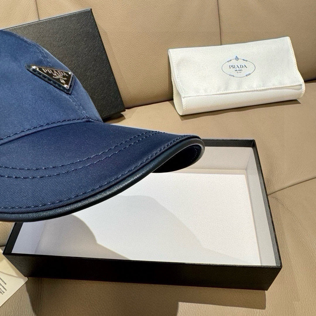 Prada Classic Baseball Cap Blue in Oxford 125615