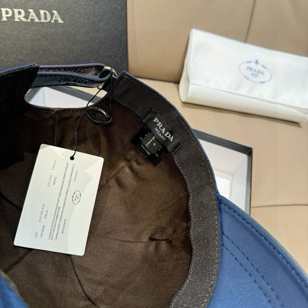 Prada Classic Baseball Cap Blue in Oxford 125615