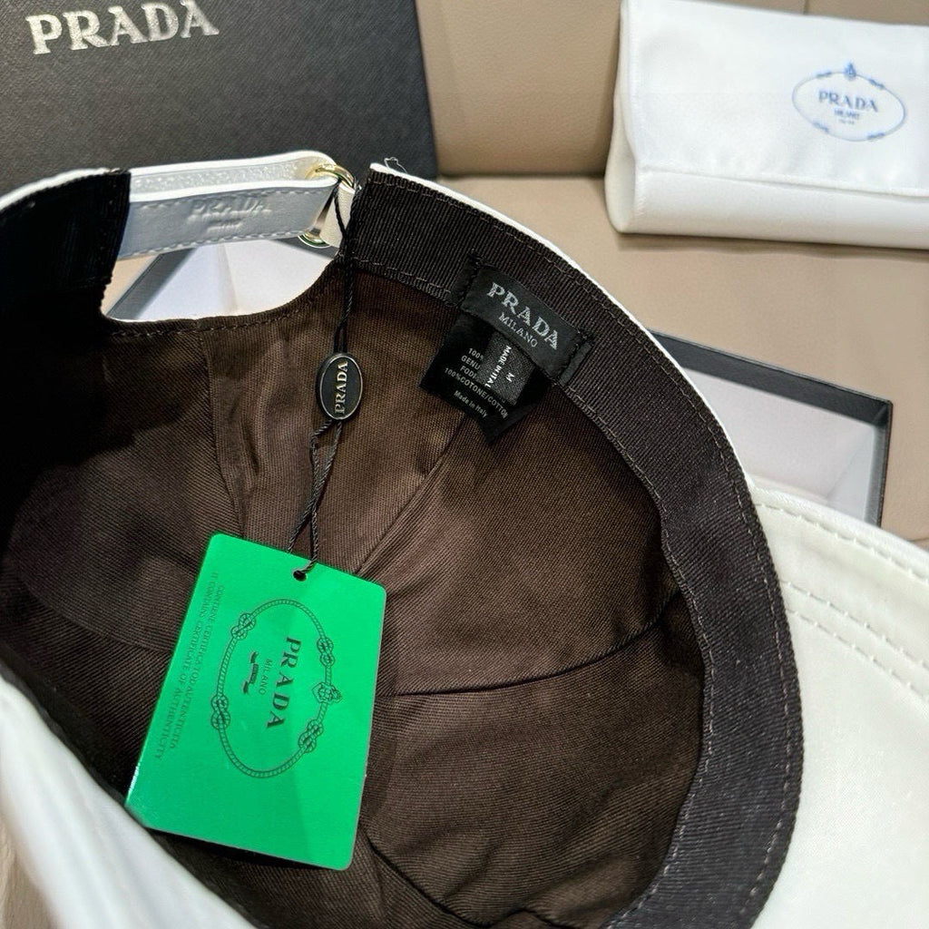Prada Classic Baseball Cap White in Oxford 125613