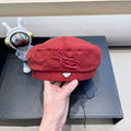 Prada 25 Women's Beret Red in Cloth 123103