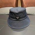 Prada 25 Bucket Hat Navy Blue in Canvas 122133