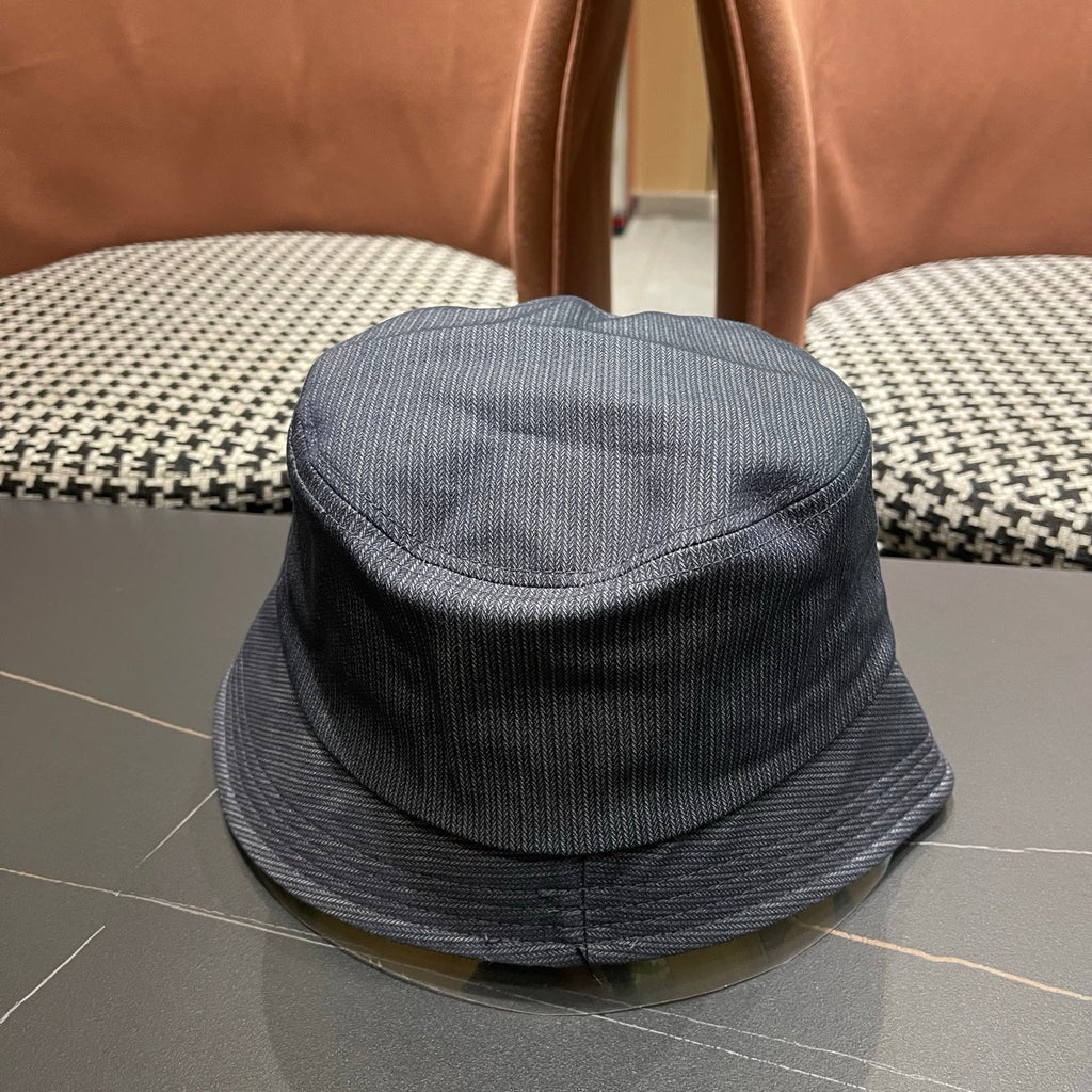 Prada 25 Bucket Hat Navy Blue in Canvas 122133
