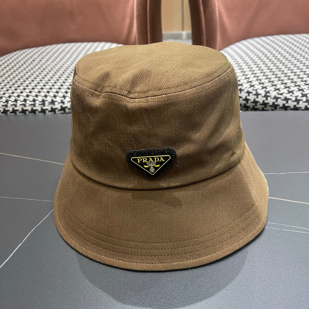 Prada 25 Bucket Hat Brown in Canvas 122131