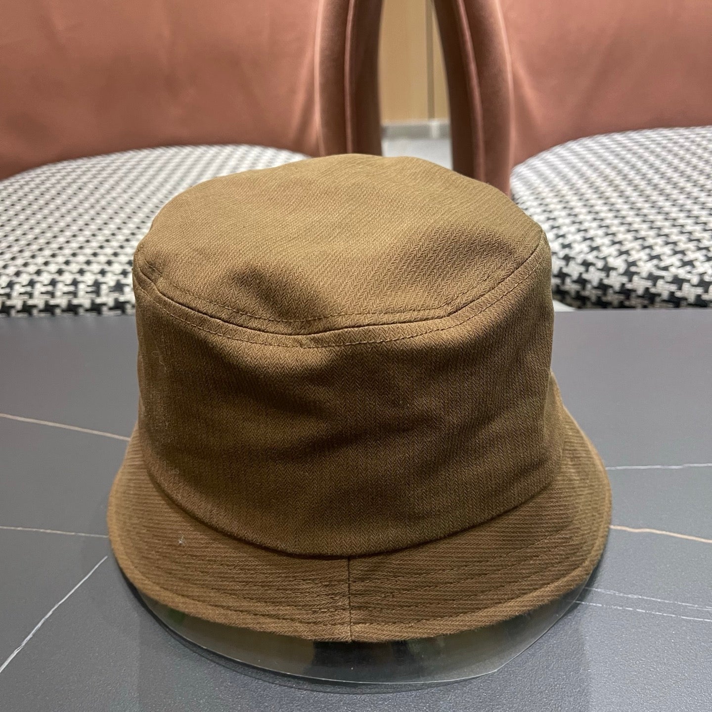 Prada 25 Bucket Hat Brown in Canvas 122131