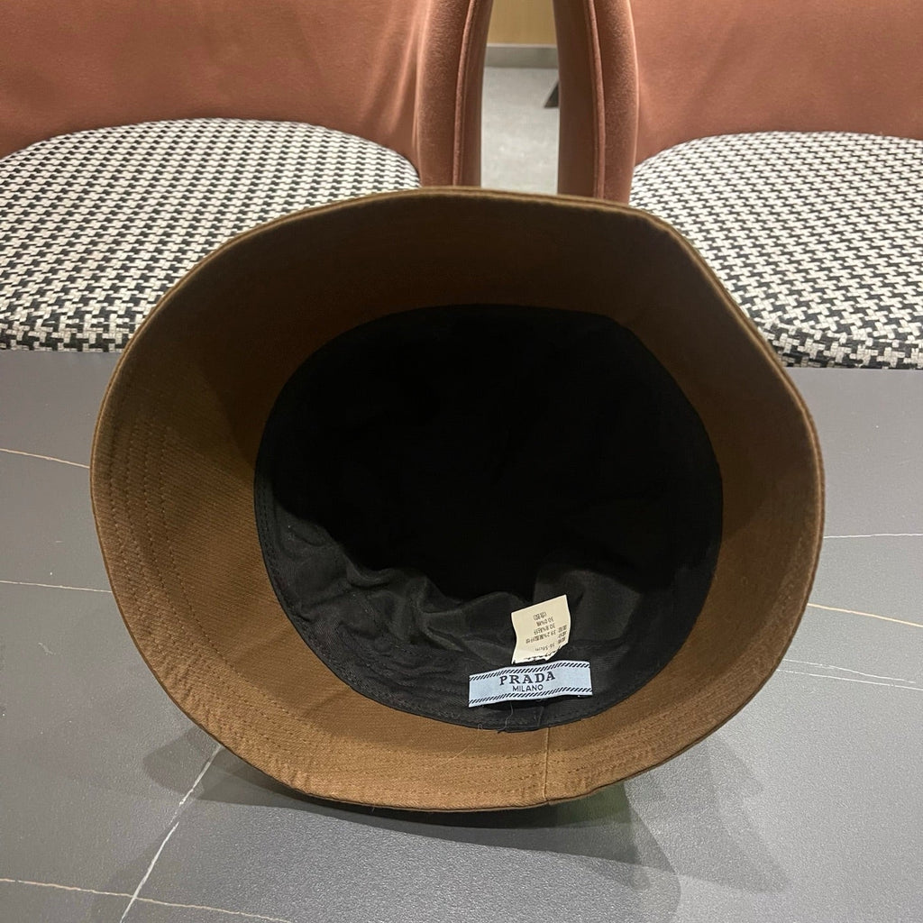 Prada 25 Bucket Hat Brown in Canvas 122131
