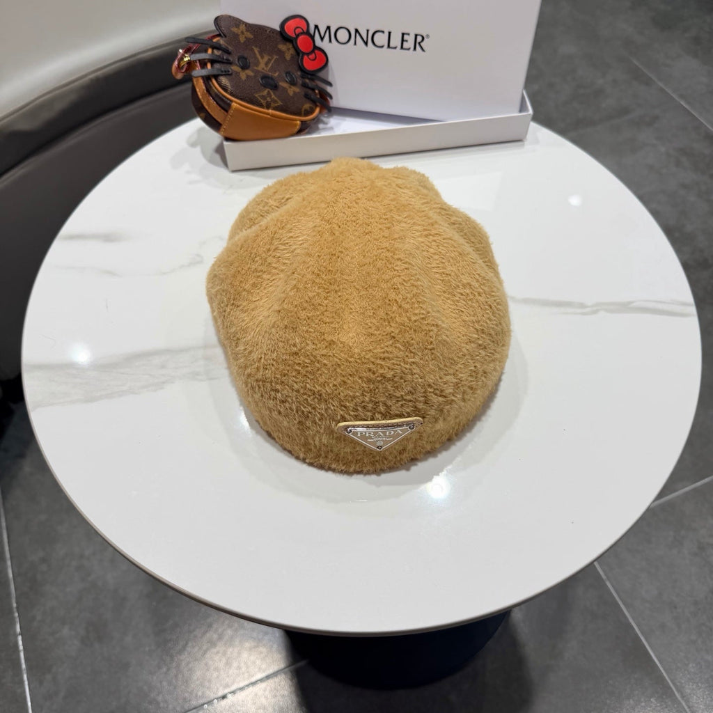 Prada 25 Iceland Beret Camel in Cashmere 125814