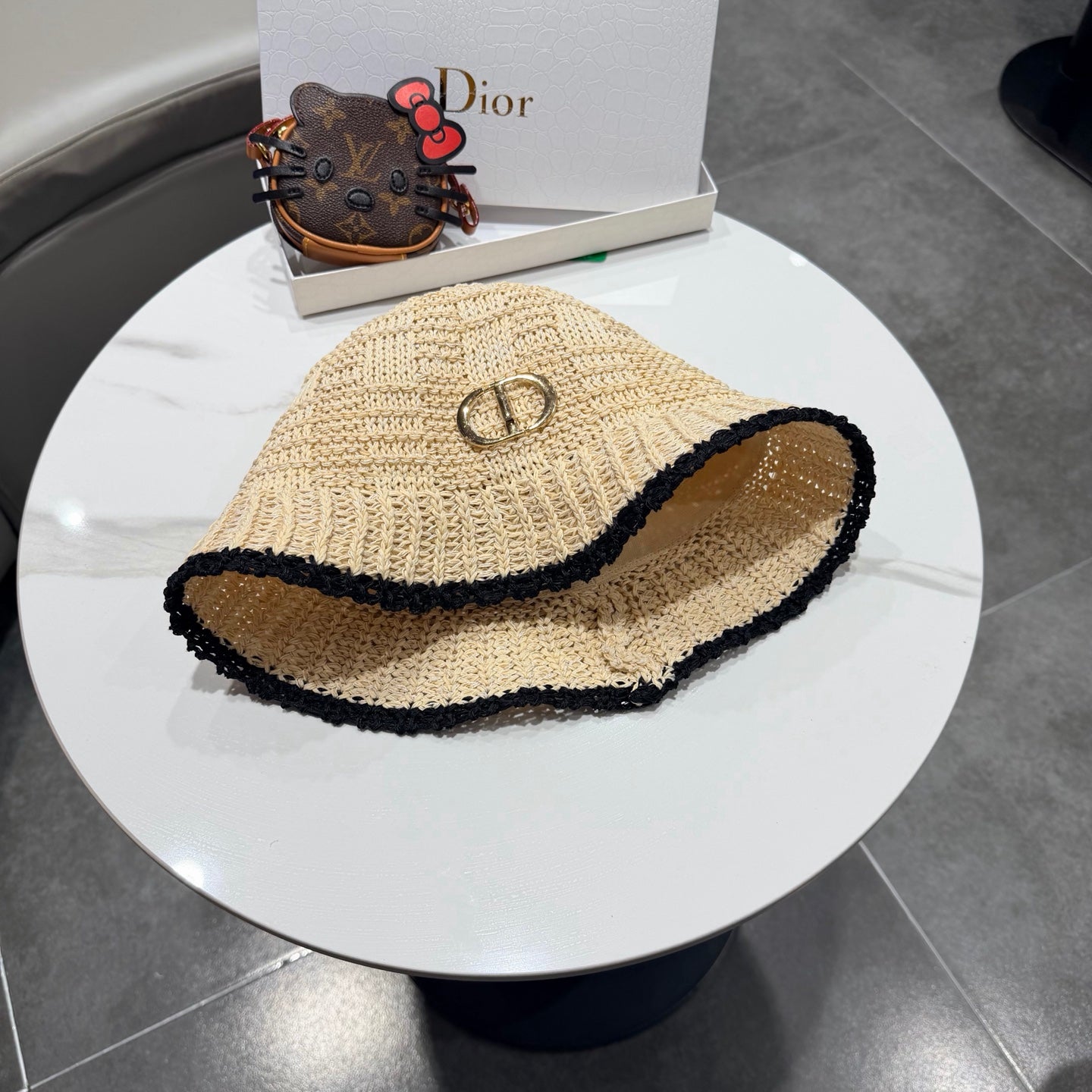Dior Bucket Hat Beige in Mesh 192314