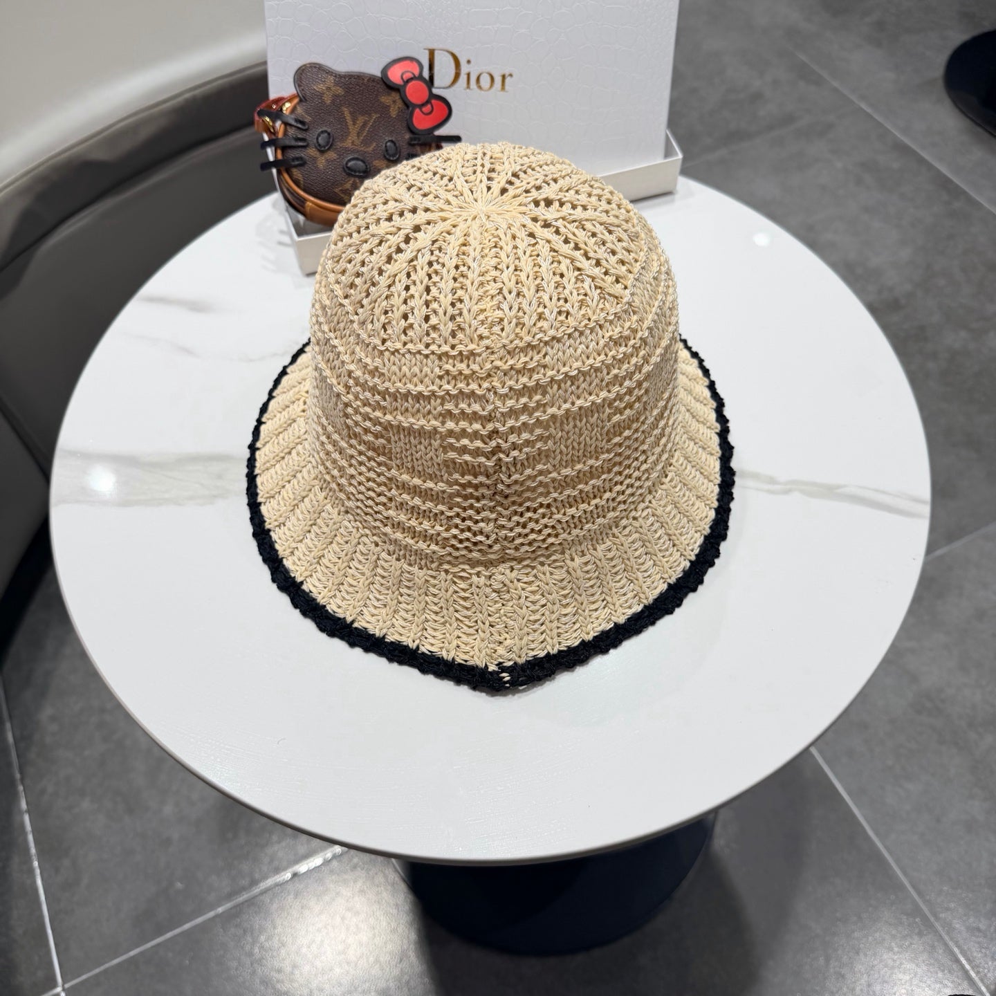 Dior Bucket Hat Beige in Mesh 192314