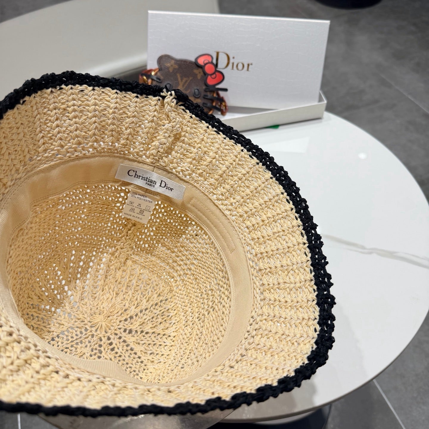Dior Bucket Hat Beige in Mesh 192314