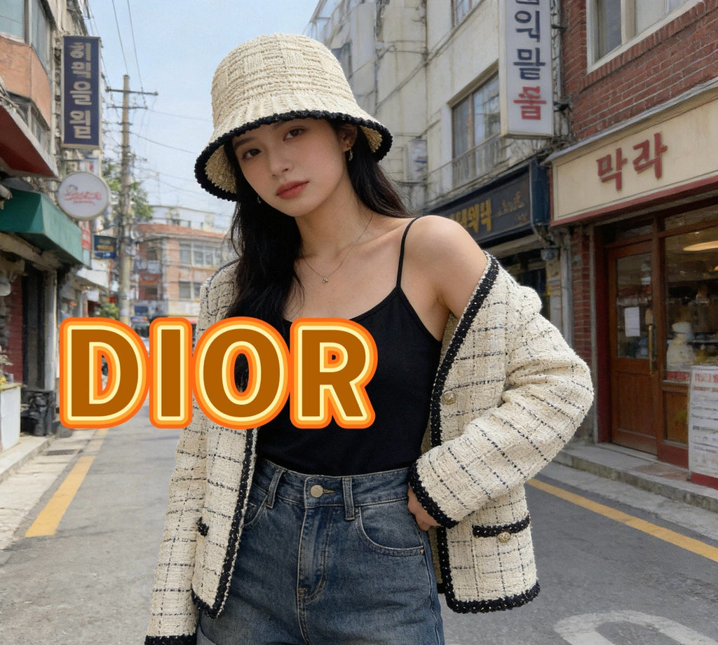 Dior Bucket Hat White in Mesh 192313