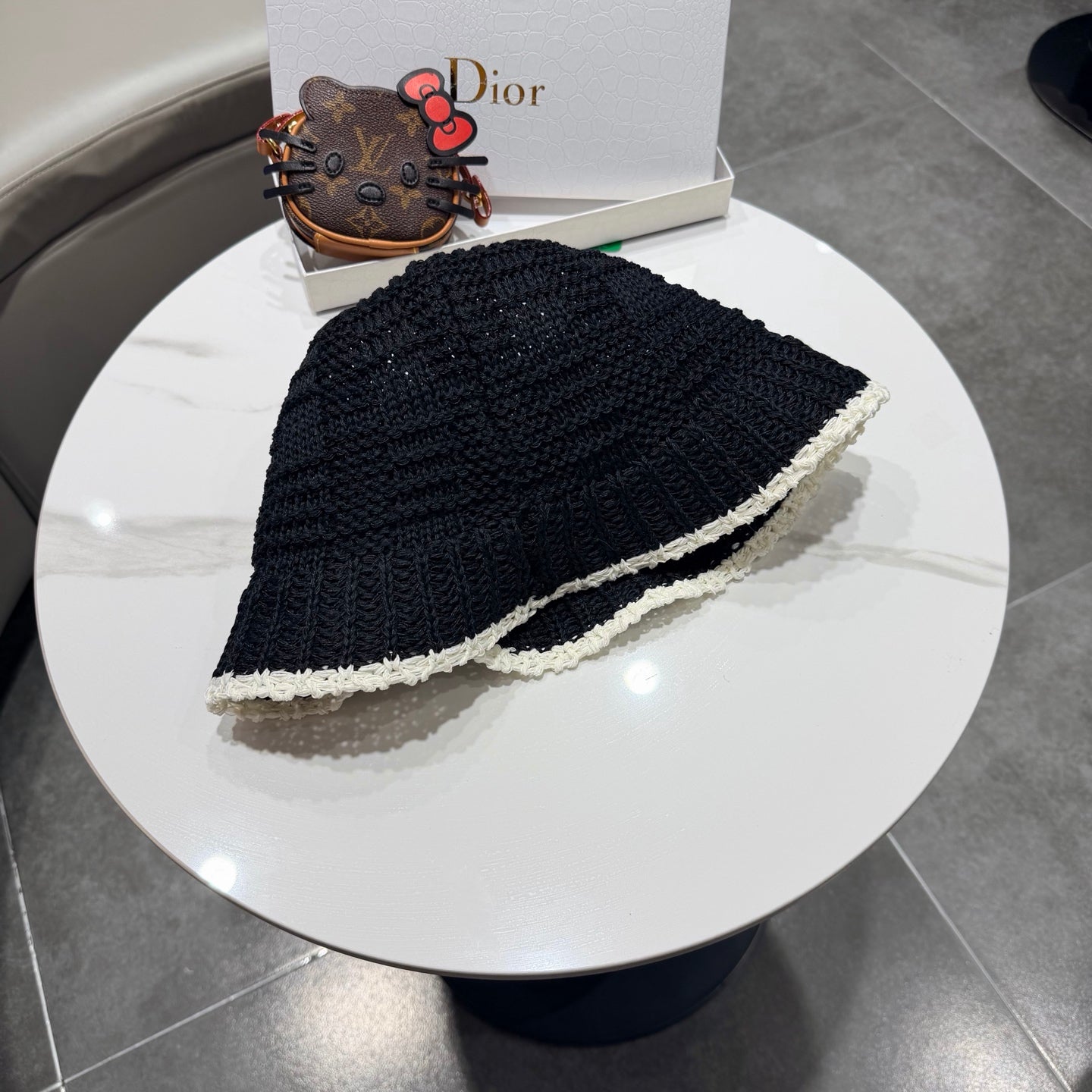 Dior Bucket Hat Black in Mesh 192312