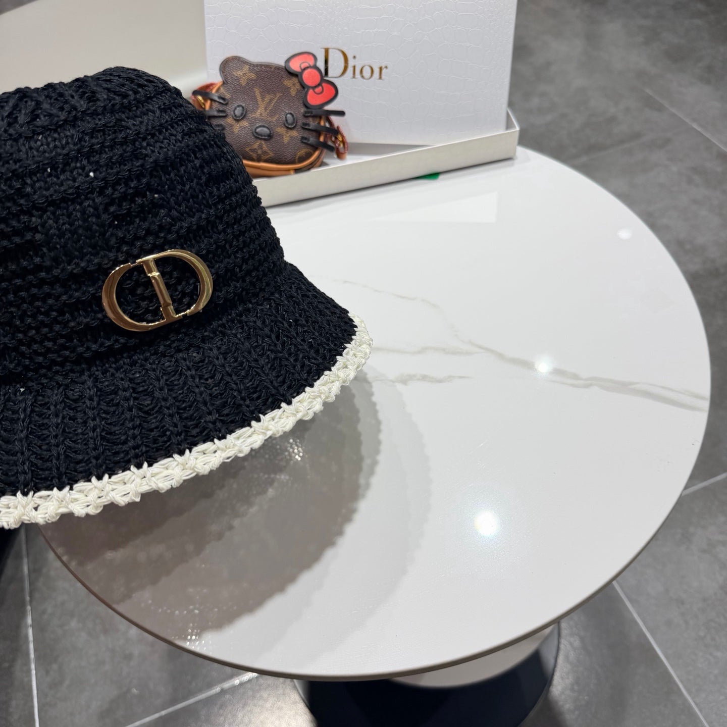 Dior Bucket Hat Black in Mesh 192312
