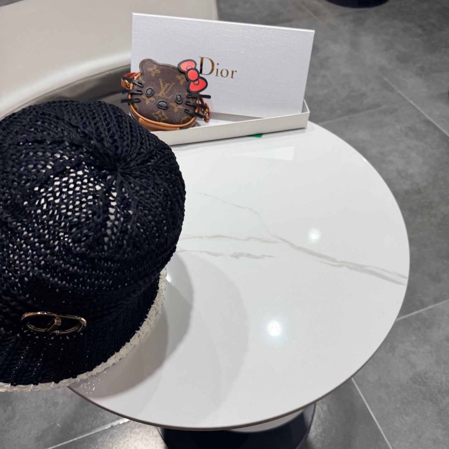 Dior Bucket Hat Black in Mesh 192312