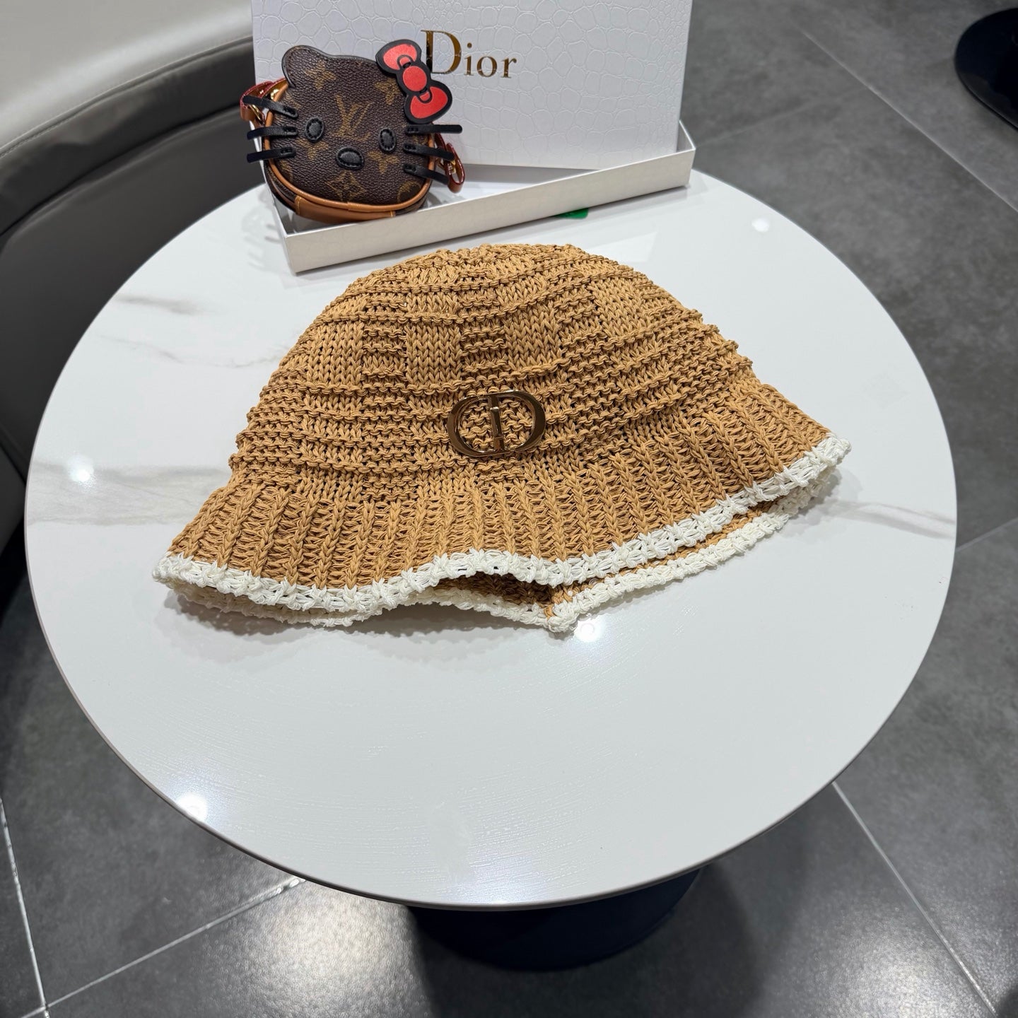 Dior Bucket Hat Brown in Mesh 192311
