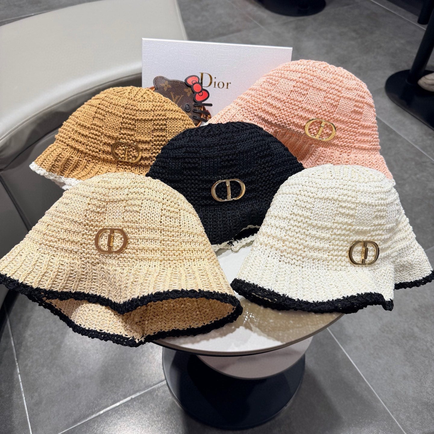 Dior Bucket Hat Brown in Mesh 192311