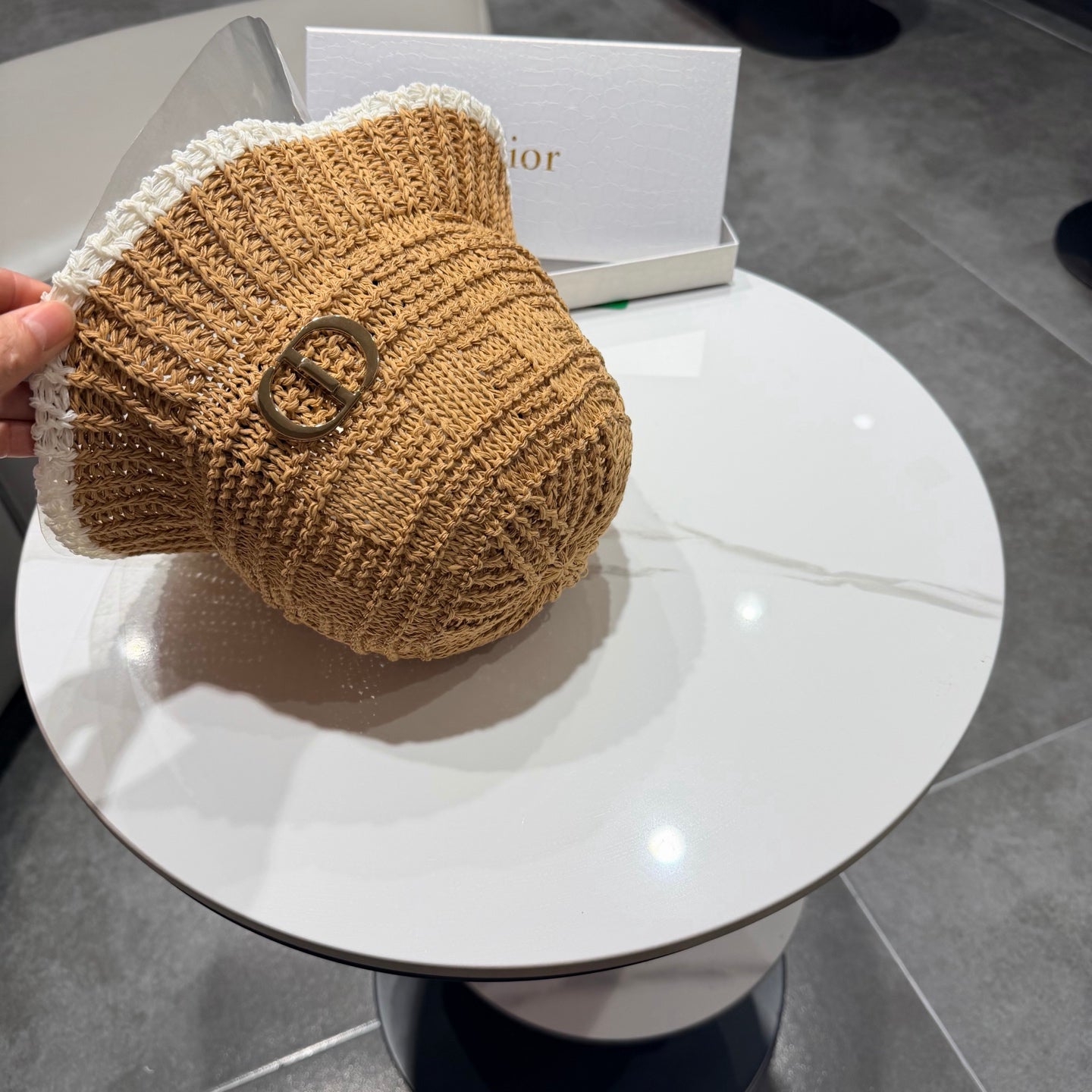 Dior Bucket Hat Brown in Mesh 192311