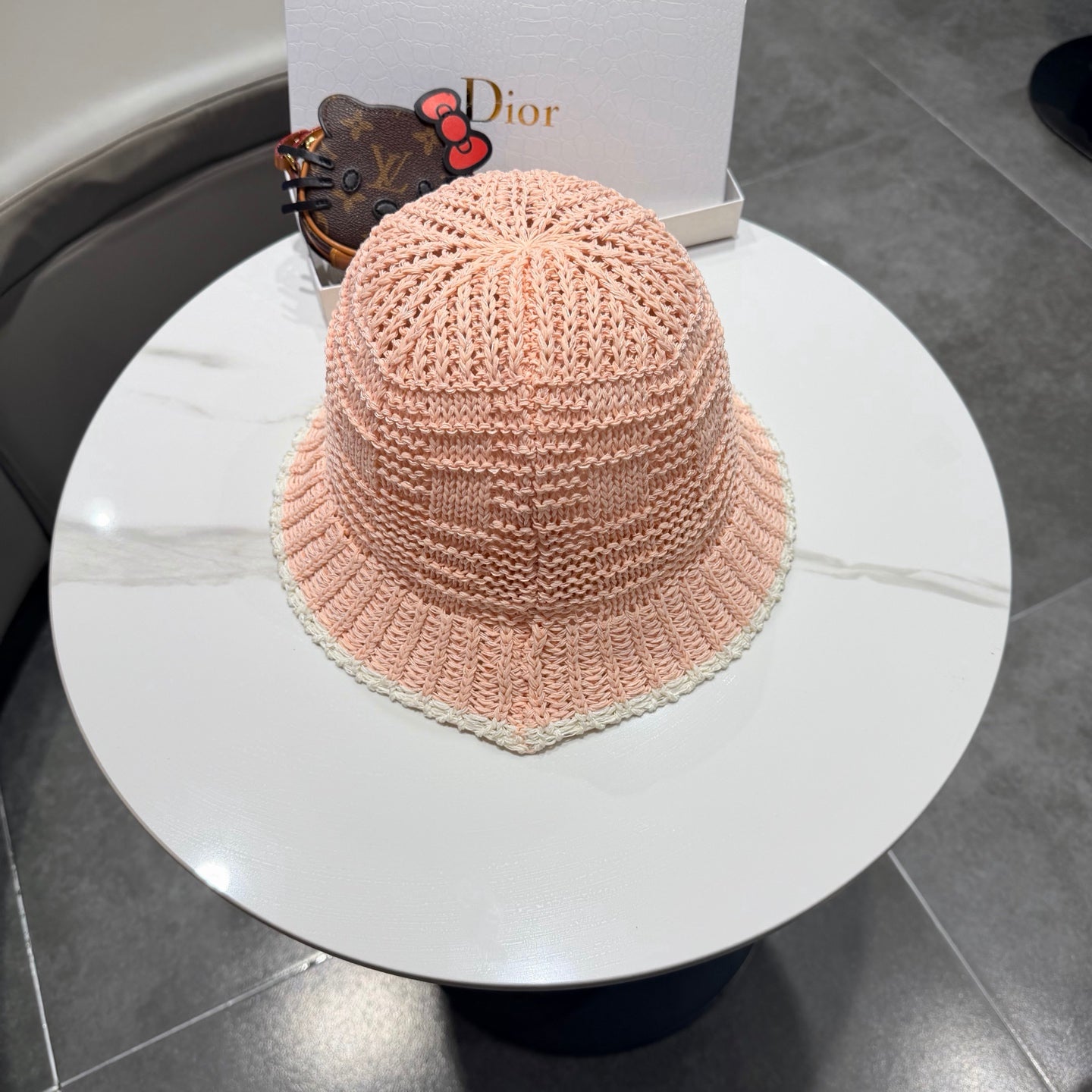 Dior Bucket Hat Pink in Mesh 192310