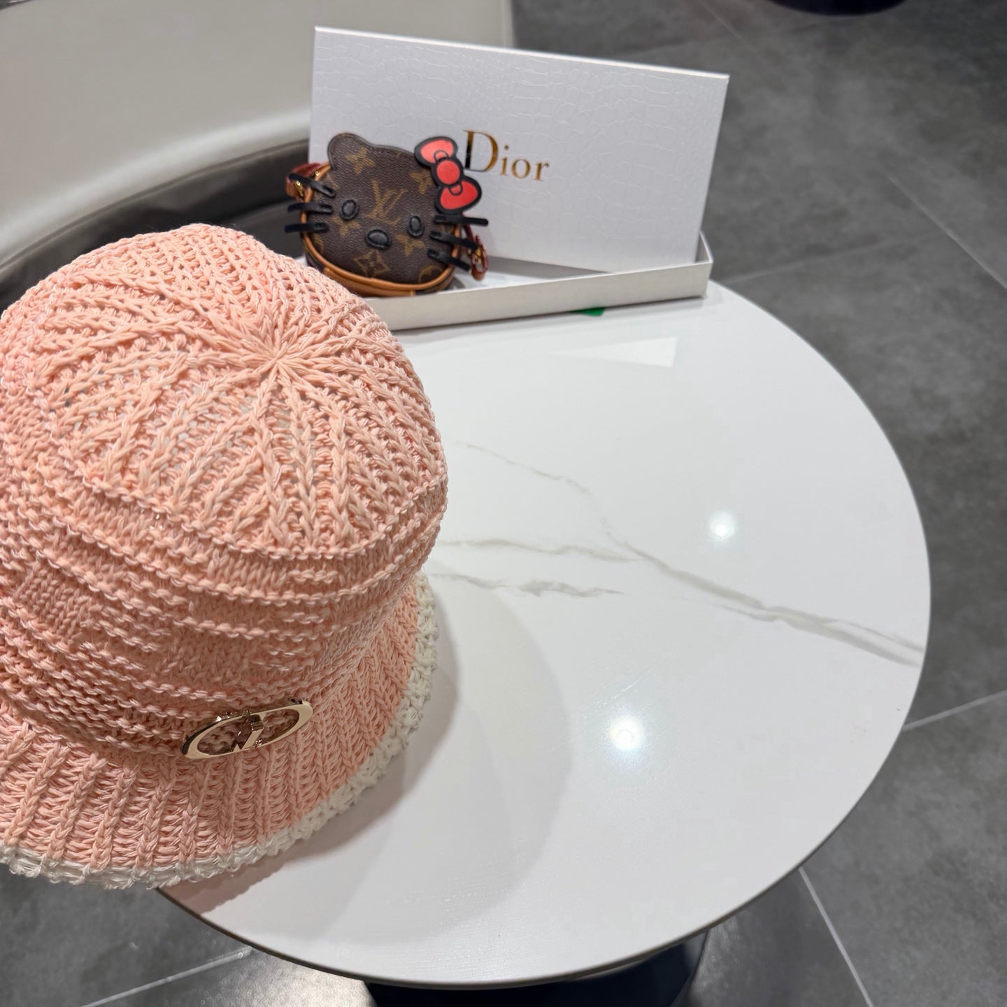 Dior Bucket Hat Pink in Mesh 192310
