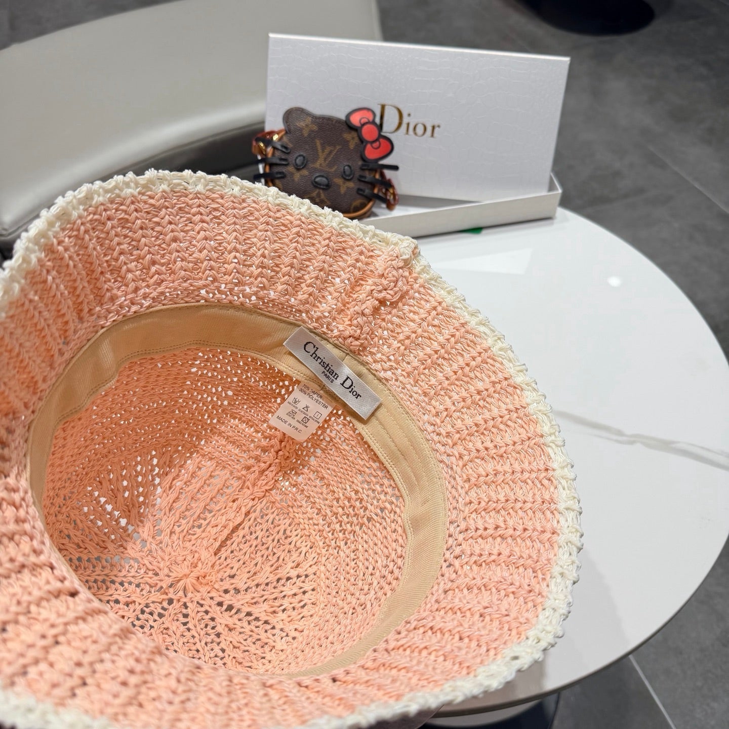 Dior Bucket Hat Pink in Mesh 192310