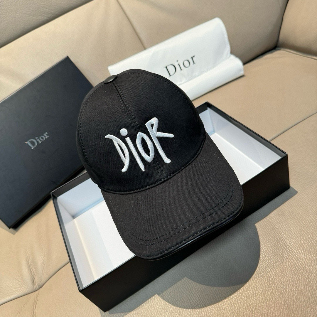Dior Baseball Cap with Dior Embroidery Black in Cotton 191931