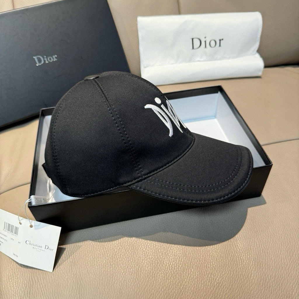 Dior Baseball Cap with Dior Embroidery Black in Cotton 191931