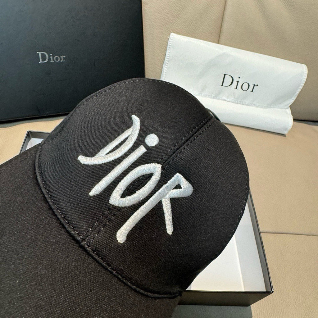 Dior Baseball Cap with Dior Embroidery Black in Cotton 191931