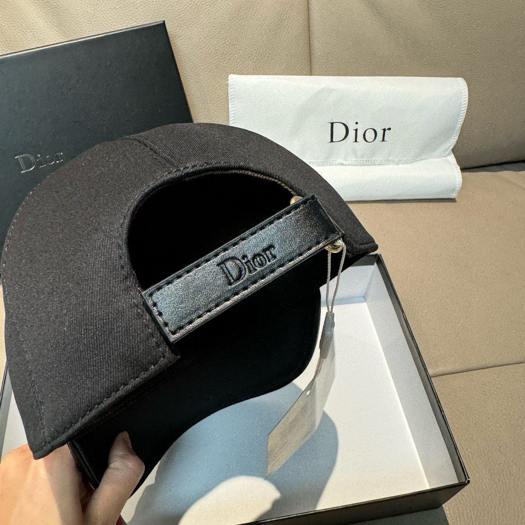 Dior Baseball Cap with Dior Embroidery Black in Cotton 191931