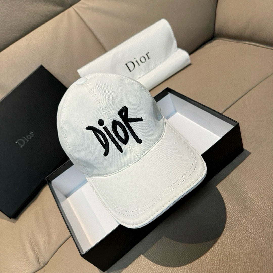 Dior Baseball Cap with Dior Embroidery White in Cotton 191930