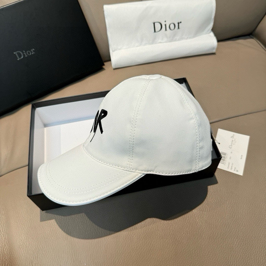 Dior Baseball Cap with Dior Embroidery White in Cotton 191930