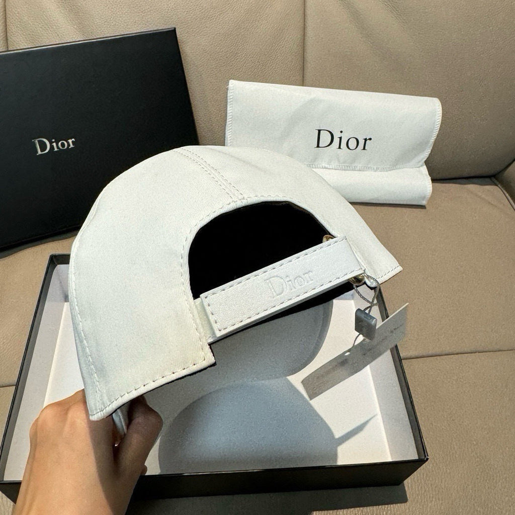 Dior Baseball Cap with Dior Embroidery White in Cotton 191930