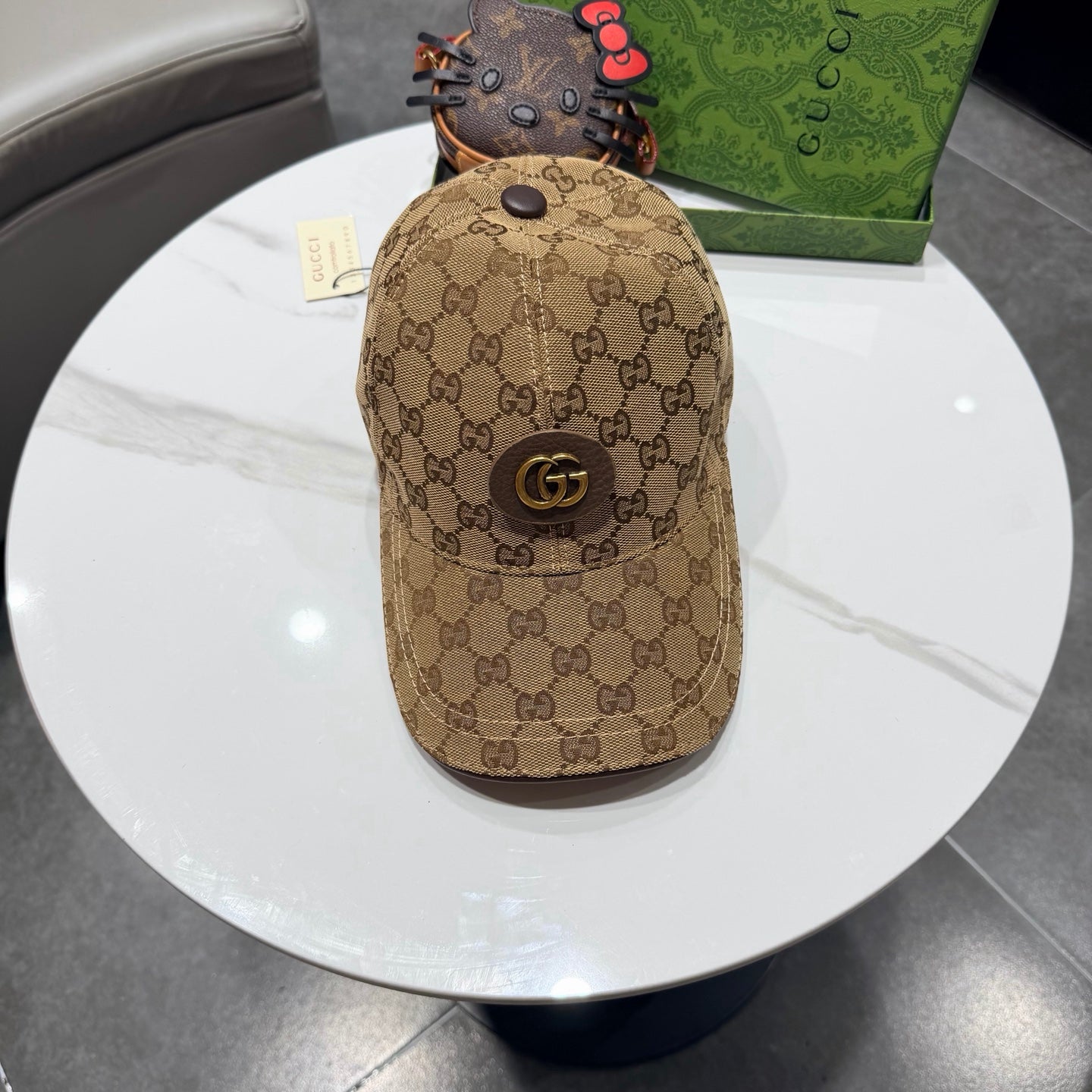 Gucci Baseball Cap Brown in Canvas 194028