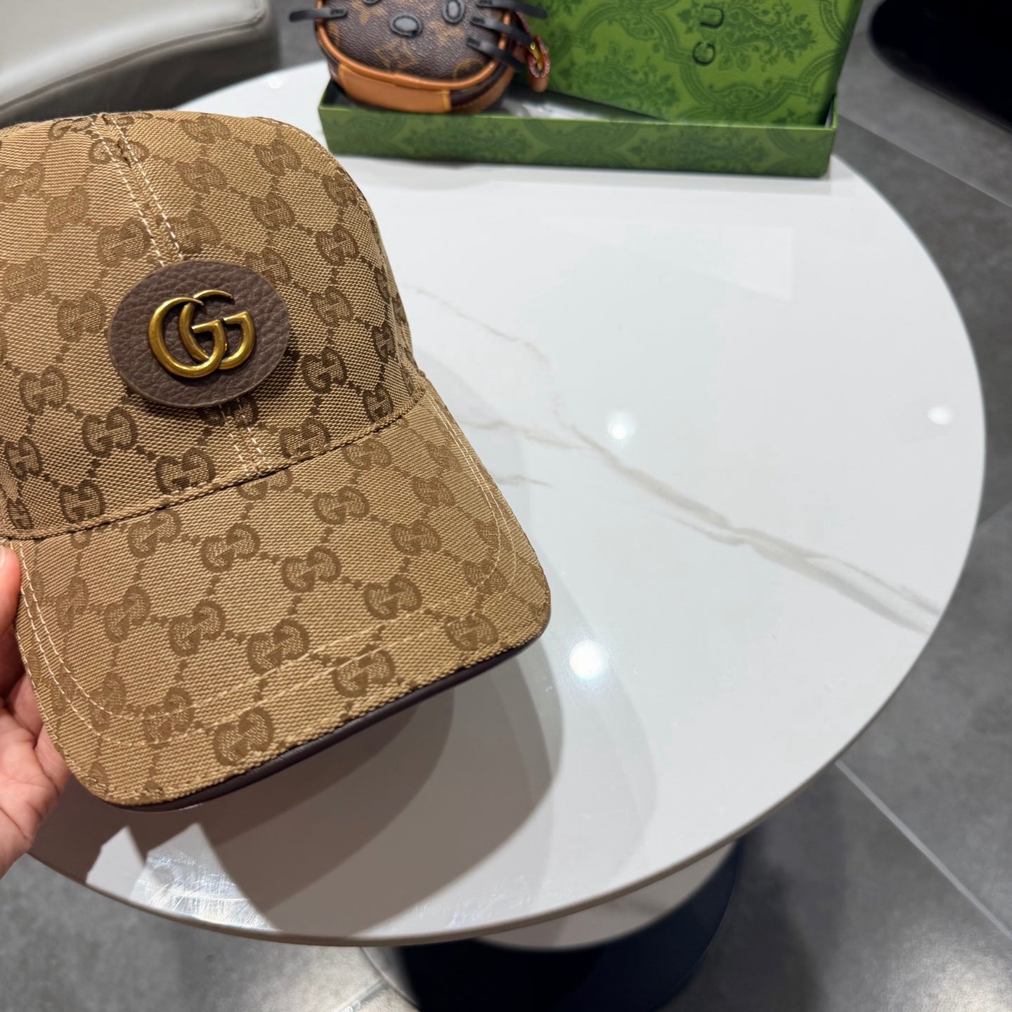 Gucci Baseball Cap Brown in Canvas 194028