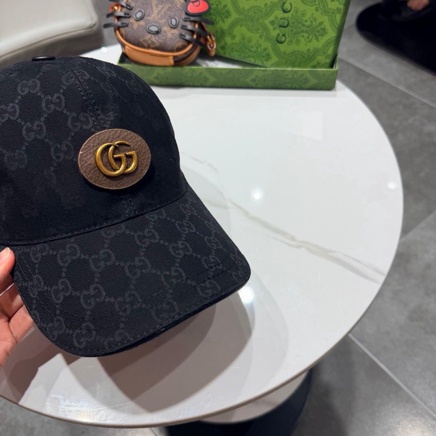 Gucci Baseball Cap Black in Canvas 194027