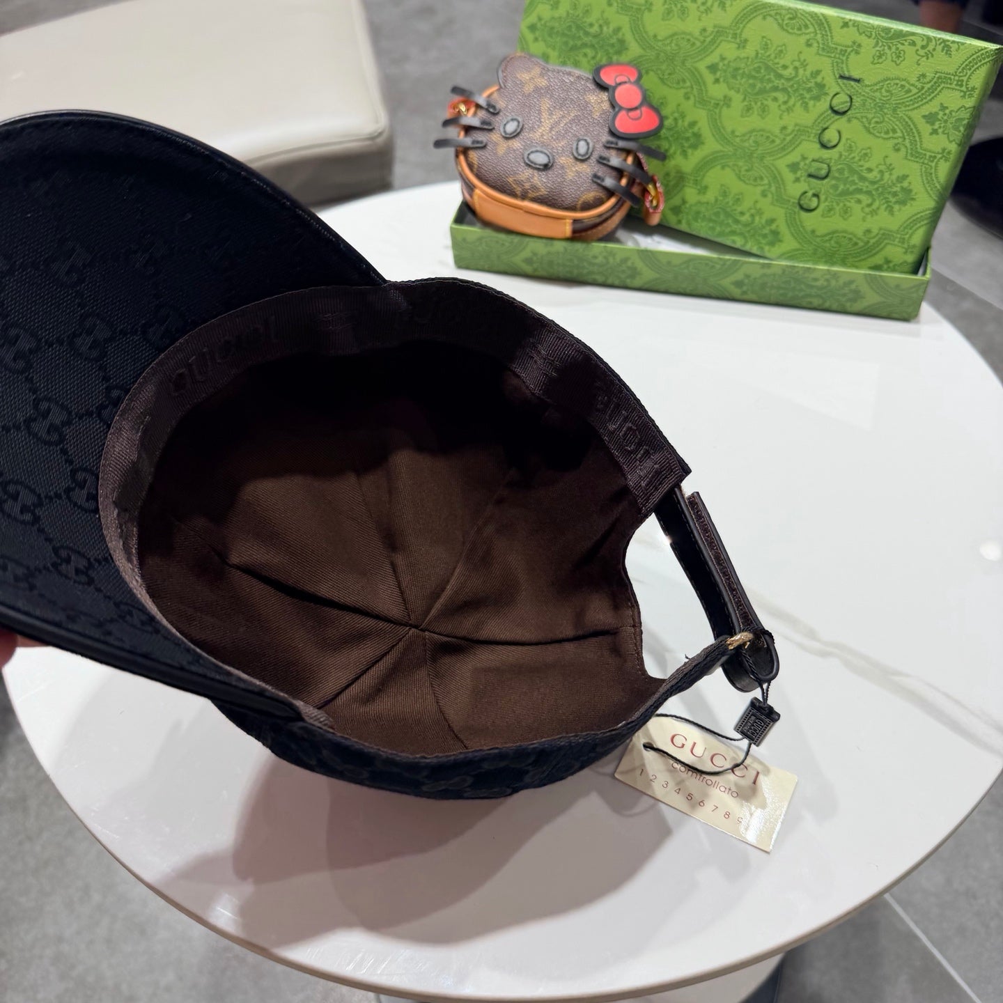 Gucci Baseball Cap Black in Canvas 194027