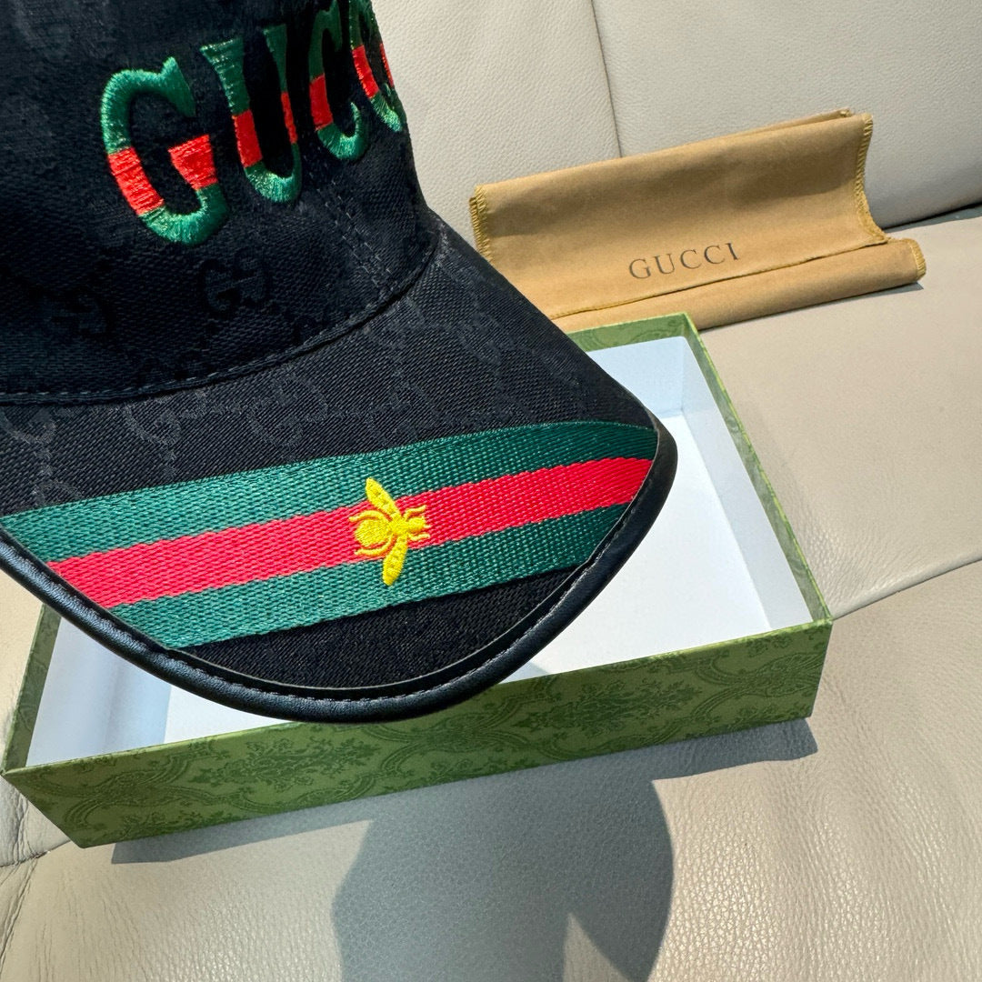 Gucci Baseball Cap Black in Canvas 193861