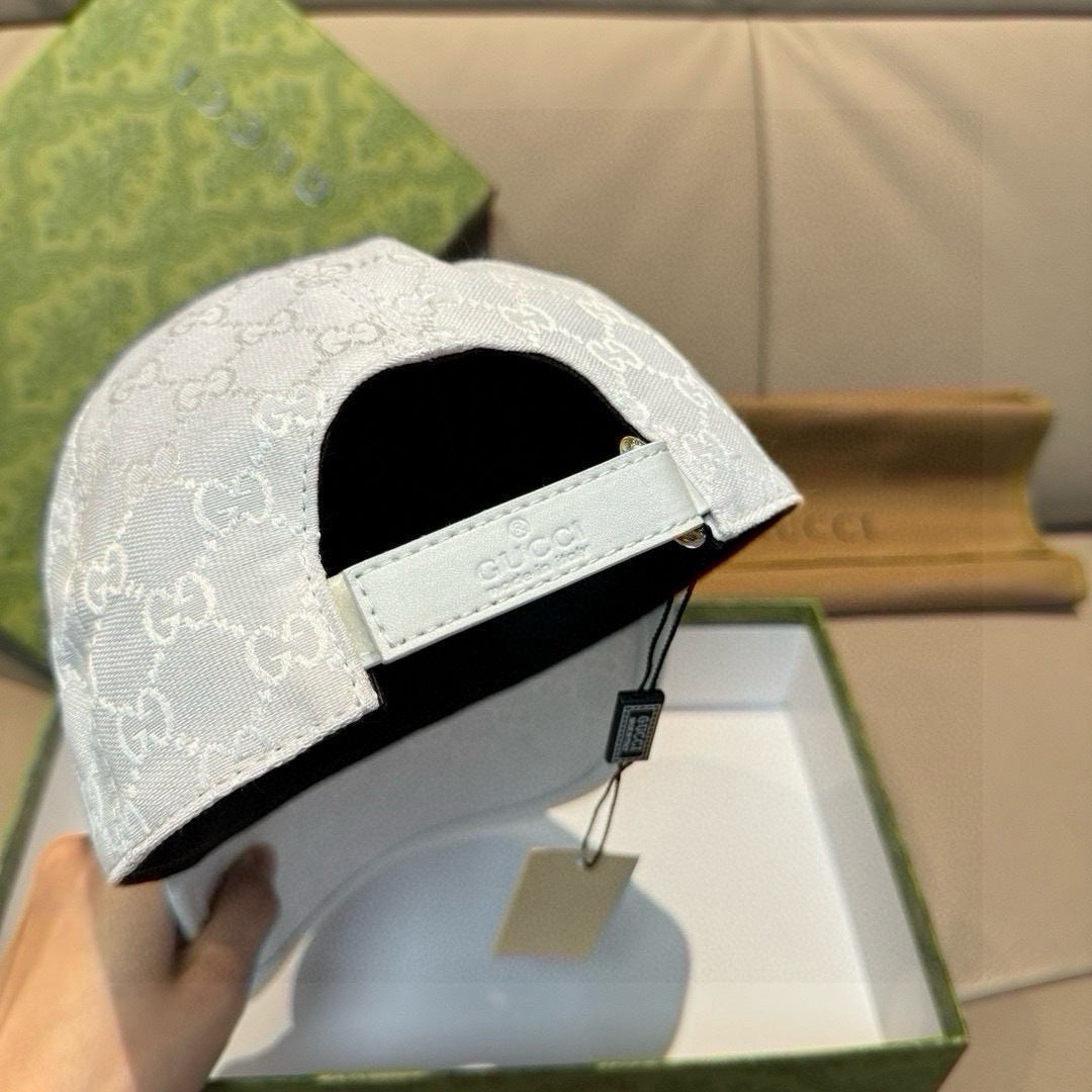 Gucci Baseball Cap White in Canvas 193859