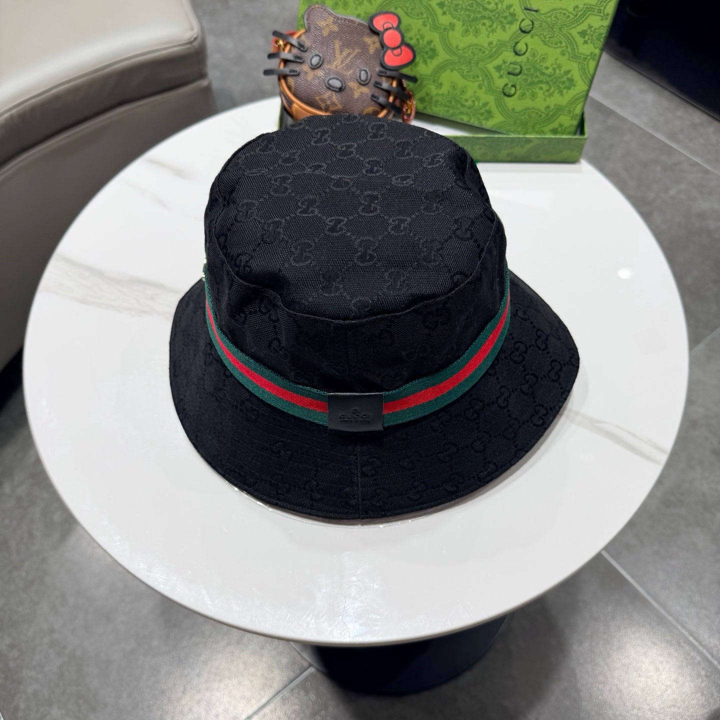 Gucci Bucket Hat Black in Cloth 194033