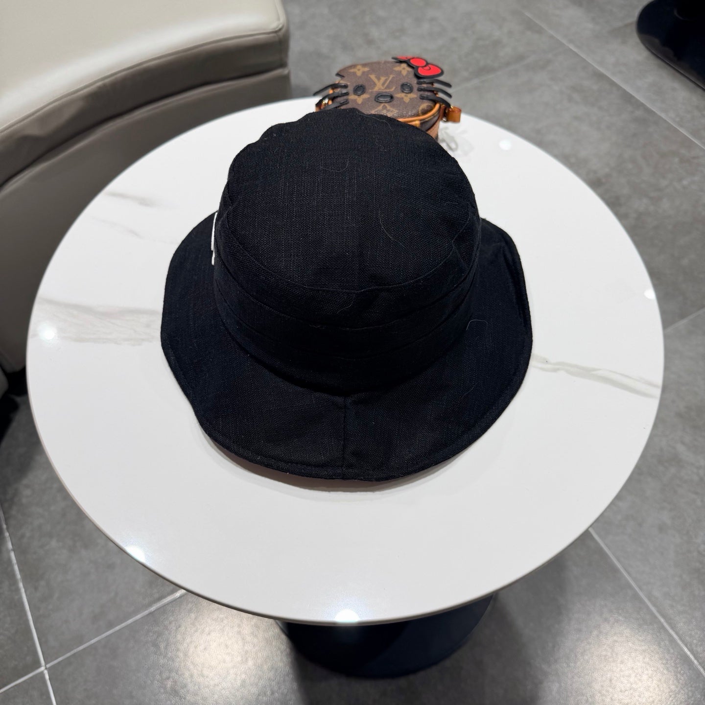 Chanel Style Fisherman Hat Black in Cloth 192299